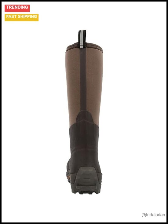 MUCK Men\'s Wetland Boot - Knee-High Rubber Rain Boots with Stretch-Fit Topline